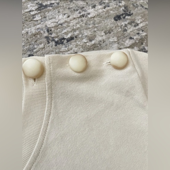 Sezane EMY Dress Cream Size L Organic Cotton NWT - Picture 5 of 10